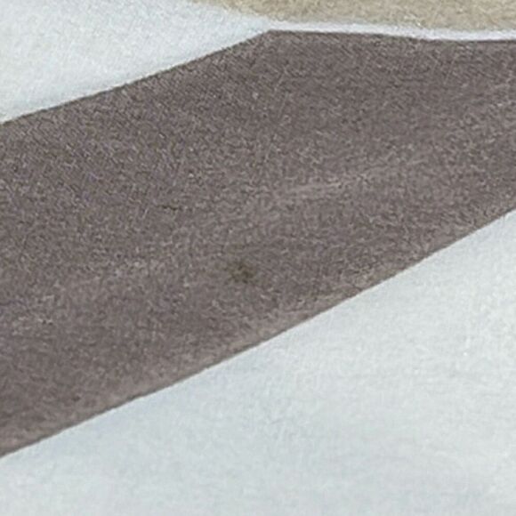 Vintage Vera silk scarf 10” x 52” taupe tan white stripes. - Picture 7 of 9